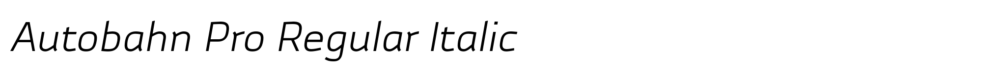 Autobahn Pro Regular Italic image